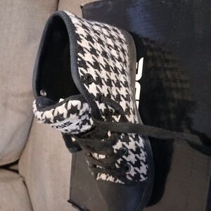 Stylish Black and White Houndstooth Sneakers